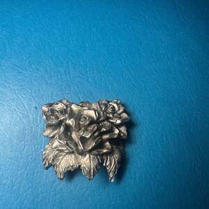 Vintage JewelArt Sterling Silver Rose Brooch Pin